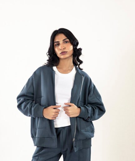 Women Steel Grey Coord Set