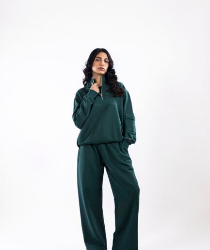 Women Forest Green Coord Set