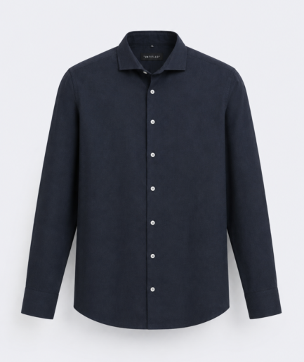 Navy Linen Shirt