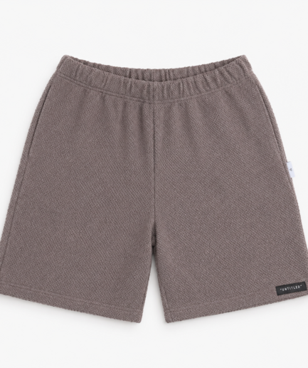 Label Waffle Knit Shorts
